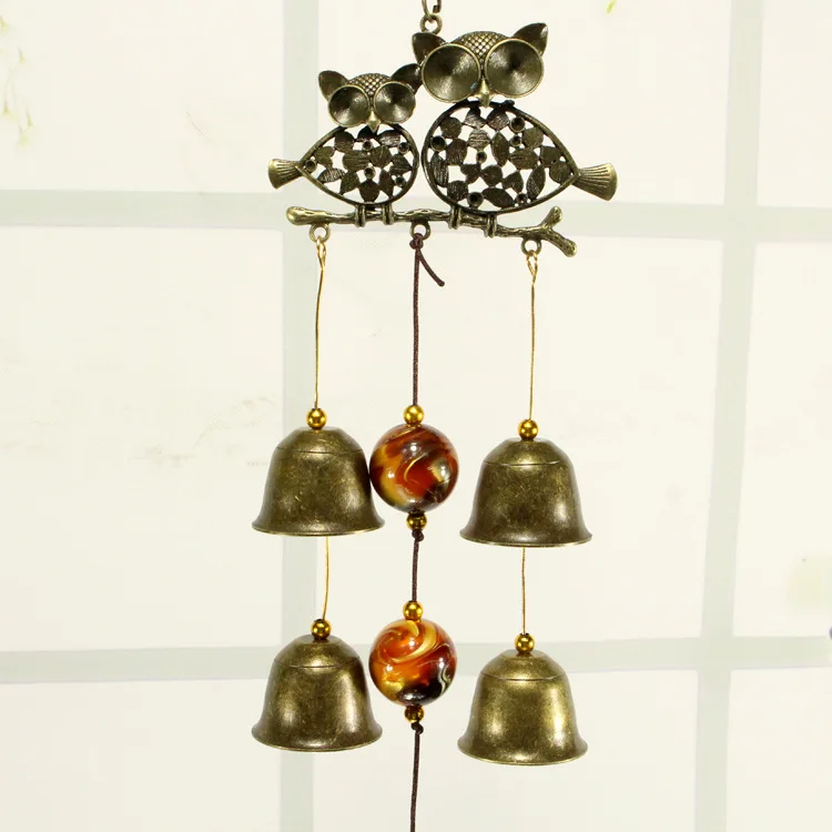 

Metal fang gu tong se Wind Chime Hanging Decoration Home Decoration Craft Gift Animal Owl Pendant Cross Border