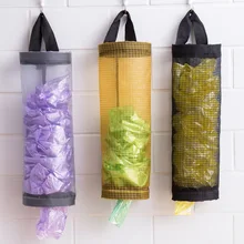 

Kitchen garbage bag storage hanging bag wall-mounted debris grid storage bag household wall extraction plastic sorting bag