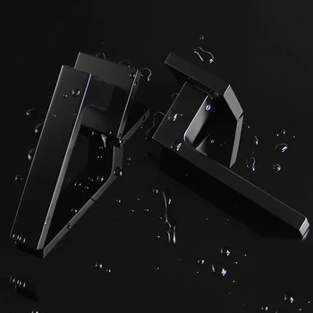 

Black Mute Door Lock Set Reversal Door Lock Kit for 35-50mm Doors Zinc Alloy Handle JAN88