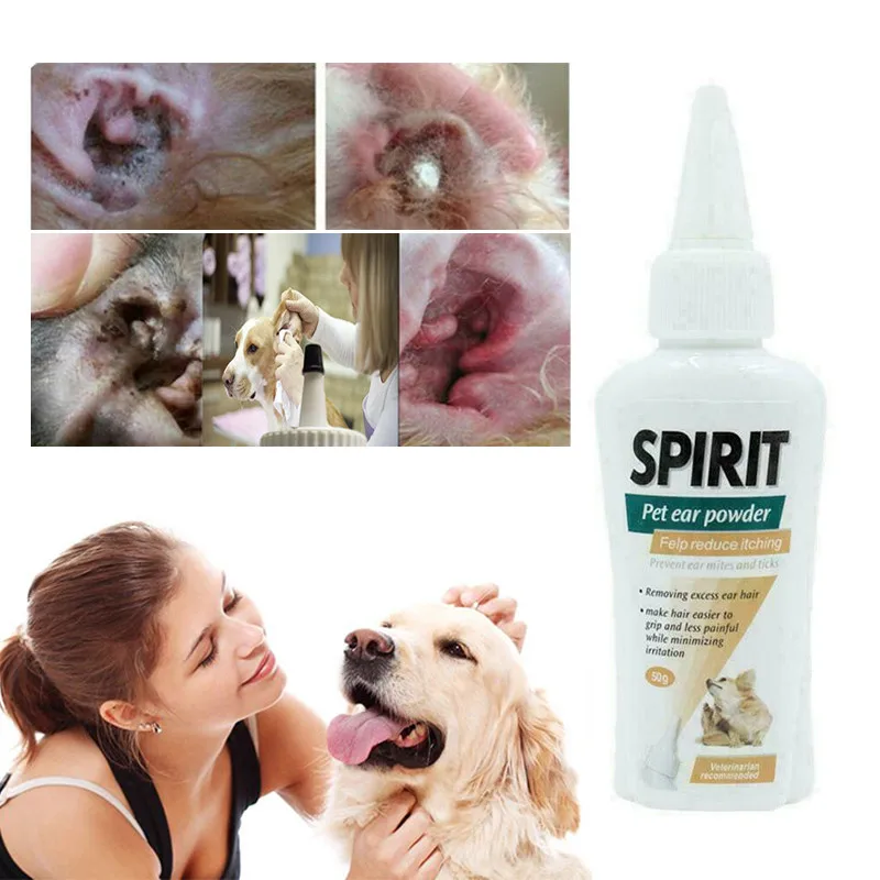 

Pet Ear Powder Dogs Cats Pet Ear Health Care Easy To Remove Ear Hair 50g Dogs Accessories Little Cat Supplies Health Care Safe