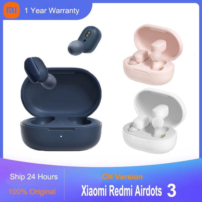 New Xiaomi Redmi AirDots 3 TWS Wireless Earphone Bluetooth 5.2 Headphones Stereo Bass with Mic Handsfree Original Earbuds Retail |