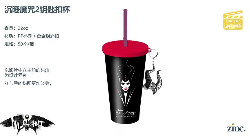Кружки disney Maleficent периферийные AngelinaJolieVoight соломенная чашка креативное моделирование офисная чайная бутылка мультяшная чашка или один раз