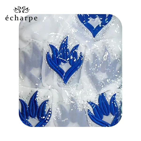 Fashion embroidered set auger African women in head scarf Muslim new scarf type big yards outside the scarf scarf cotton - Цвет: EC109-5