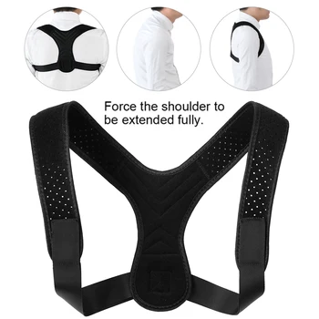 

1Pc Back Posture Corrector Adjustable Shoulder Straight Support Brace Belt Therapy Prevents Slouching Straps for Men Women