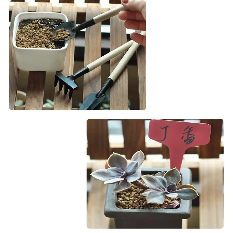 

Loose Soil Tools Set Bonsai Plants Plastic Pot Planting Succulent Plants Gardening Tool Sets Mini 14 Pieces Excavation Cleaning
