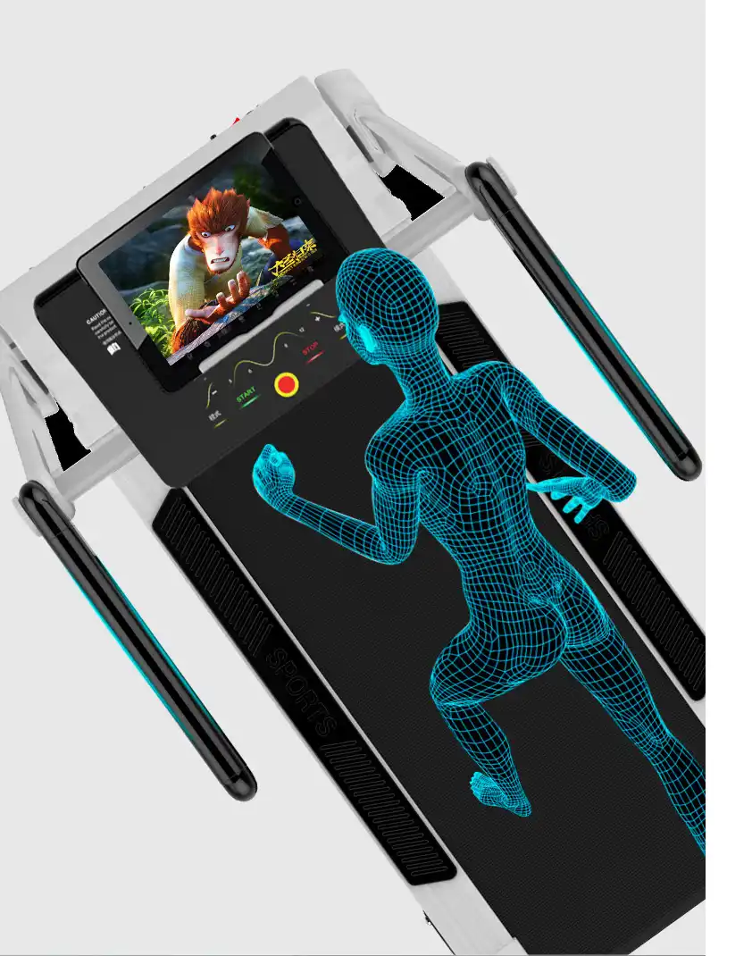 מתקפל עבודה הליכון לבית קטן הליכון חשמלי אילמת עמיד הלם מיני הליכון רחב חגורת ריצה חכם ספורט מכונה