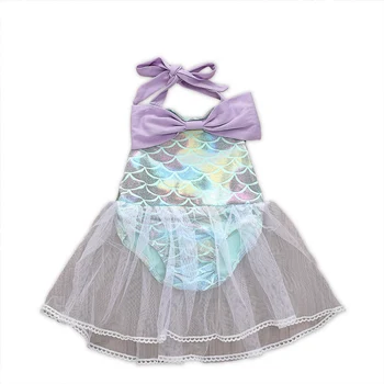 

Color Fish Scale Printed Dress For Newborn Baby Girls Mesh Patchwork Tutu Party Dresses Summer Sleeveless Dress Infant Girls 30