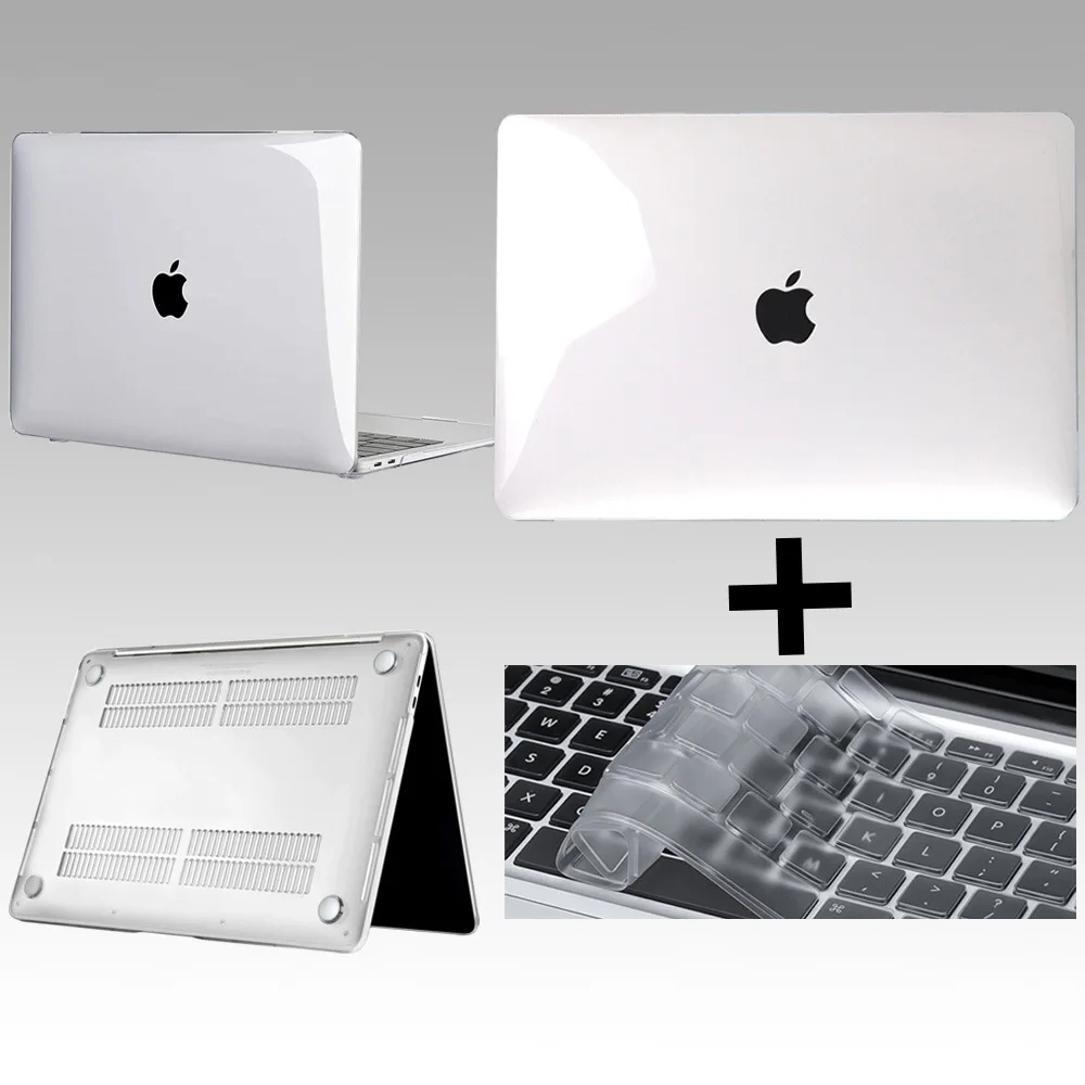 Чехол для ноутбука Apple MacBook Air 13/11/MacBook Pro 13/15/16/Macbook 12/белый A1342 Прозрачный жесткий