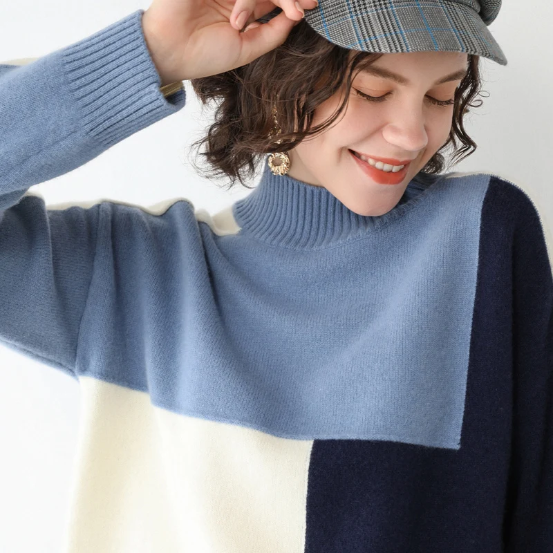 Large Size 100% Pure Wool Pullover Cashmere