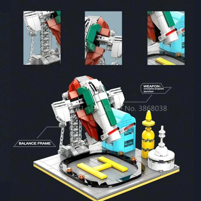 Lepining 05155 Tension balance Star Wars esclave I-20th anniversaire esclave No.1 vaisseau spatial blocs de construction Starwars jouets 75243