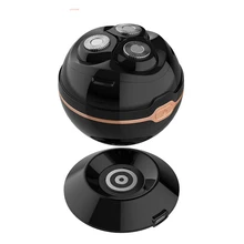 

Mini Round Razor New Electric Shaver Portable Triple Blade USB Rechargeable Base Beard Trimmer Cutting Machine For Men