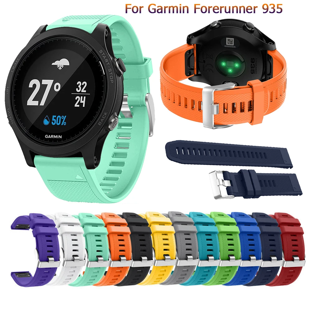 

22mm Soft silicone WatchBand bracelet strap for Garmin Fenix 5 quick Easy fit wrist Strap For Garmin Forerunner 935 fashion band