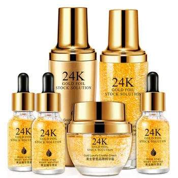 

24K Gold Hyaluronic Acid Essence Set (Toner, Essence, Essence Milk, Essence Cream) Anti-Aging and Anti-Wrinkle Deep Moisturizing