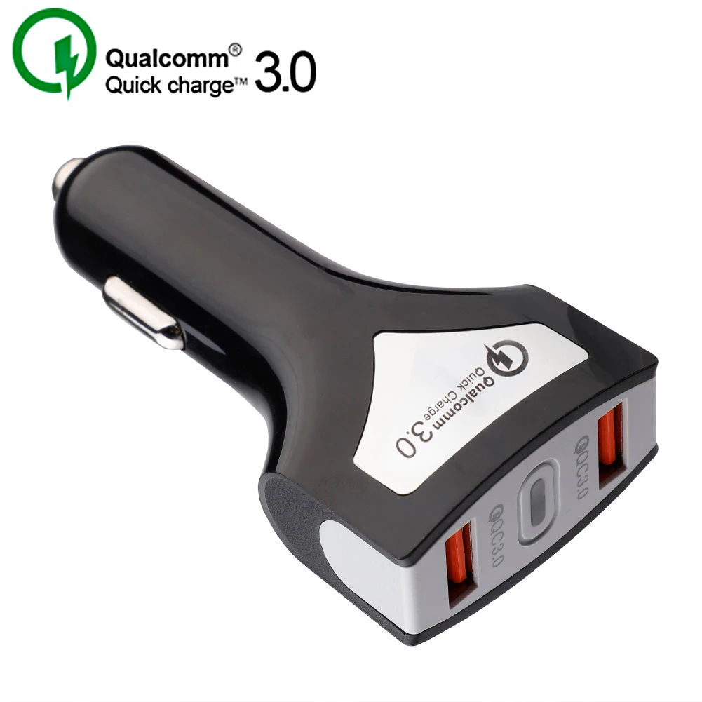 Автомобильное зарядное устройство с двумя USB, автомобильное зарядное устройство 5 В 3.5A QC3.0, турбо, быстрая зарядка, автомобильное зарядное устройство с двумя usb-портами, зарядное устройство для телефона SAMSUNG