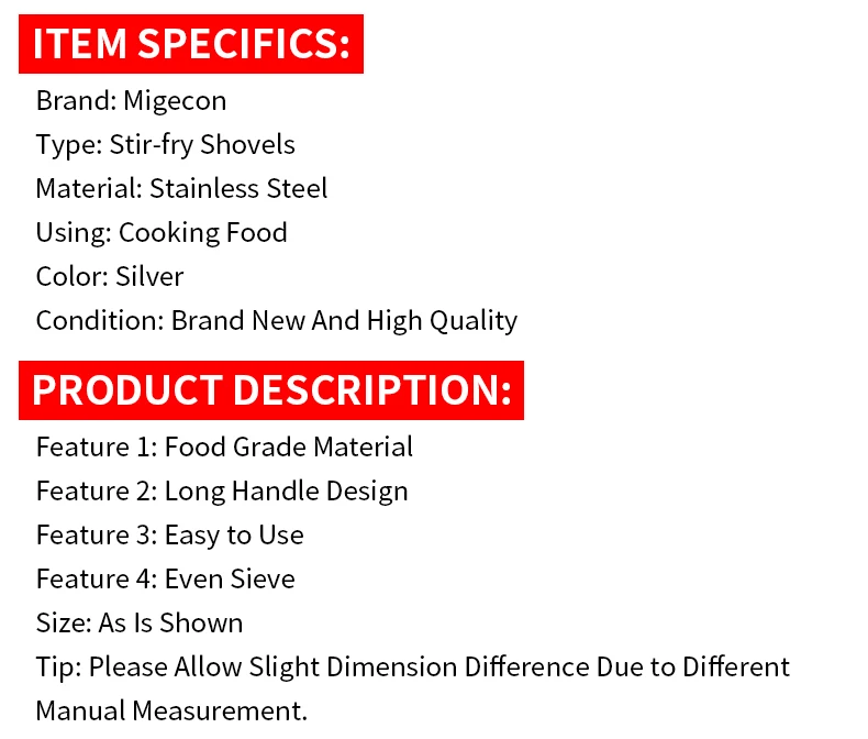 Лопаточка из нержавеющей стали Migecon жареные лопаты яичная рыба сковорода Совок Ложки фильтр дуршлаг кухонные принадлежности для приготовления пищи инструменты
