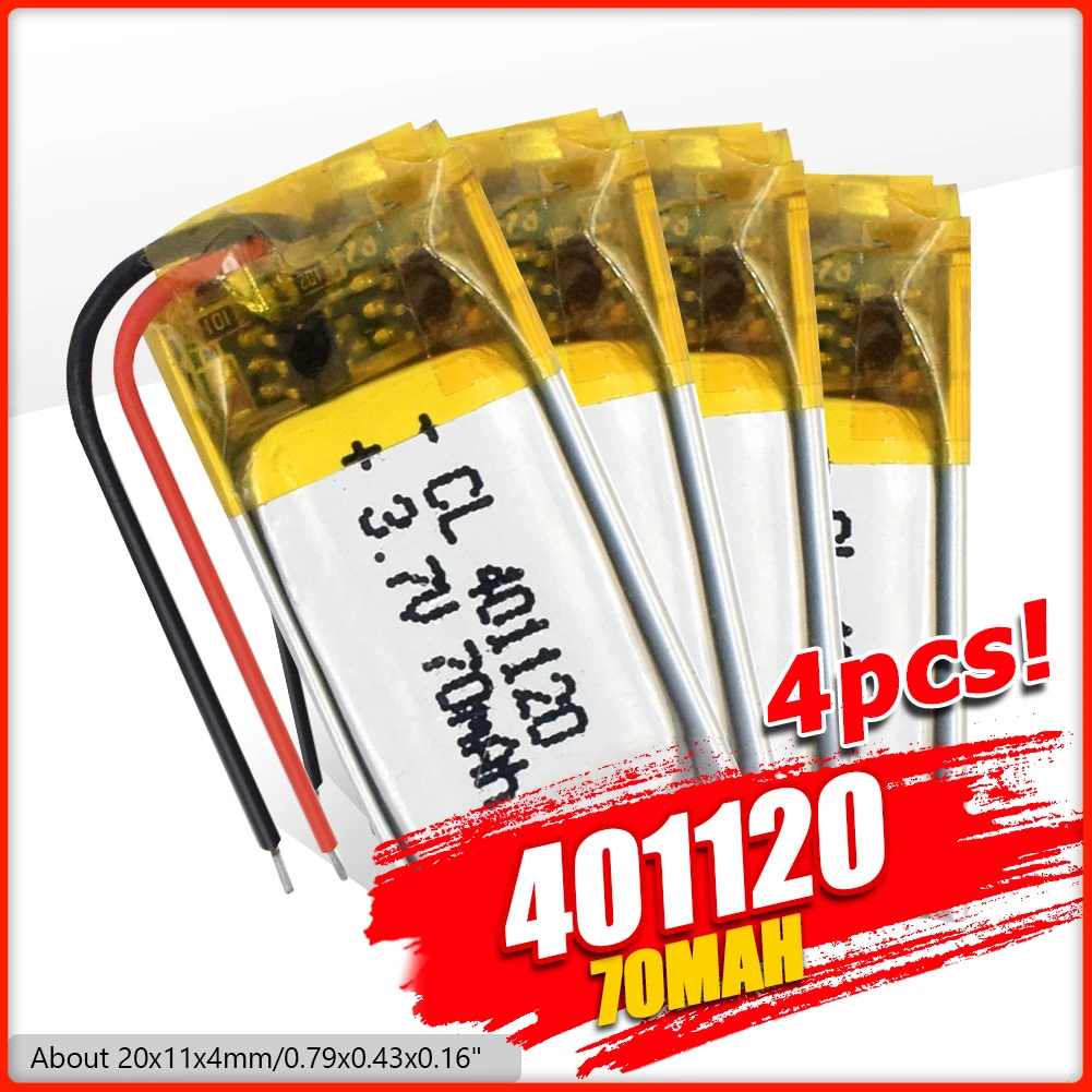 401120 литиевая батарея 3 7 V 70mAh Li Ion Lipo cells Po полимерная аккумуляторная для мобильных