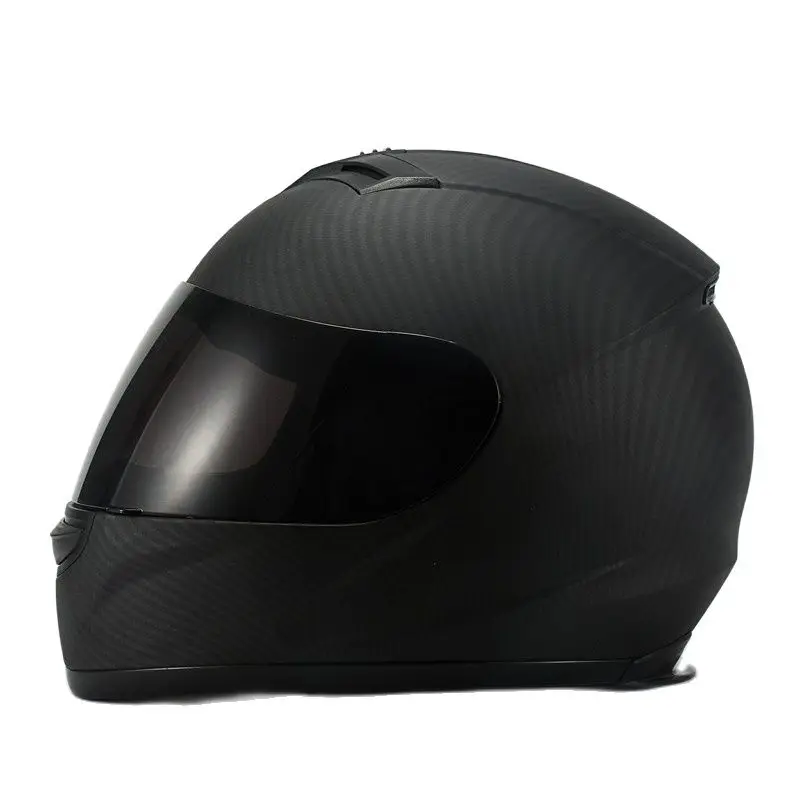 

Carbon Painting CE DOT Approved Full Face Motorbike Helmet Motorcycle Helmet - Matt Black XL (61-62cm) CE