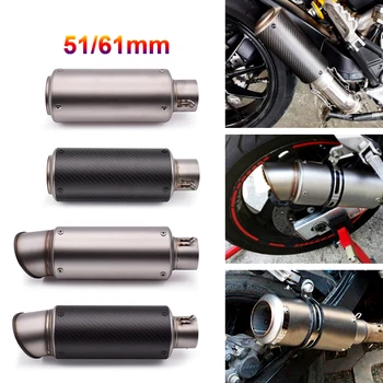 

51mm 60mm Motorcycle pipe exhaust with DB killer Exhaust Pipe Muffler For Suzuki GSX 1250 1400 650F HAYABUSA GSXR1300 SV TL 1000