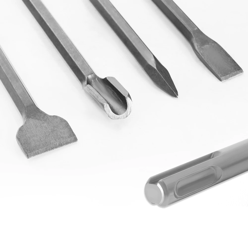 Jeu De Burins SDS-plus Presch 3 Pièces - Burin Plat, Large Et Pointu, 250mm, Acier Haute Performance