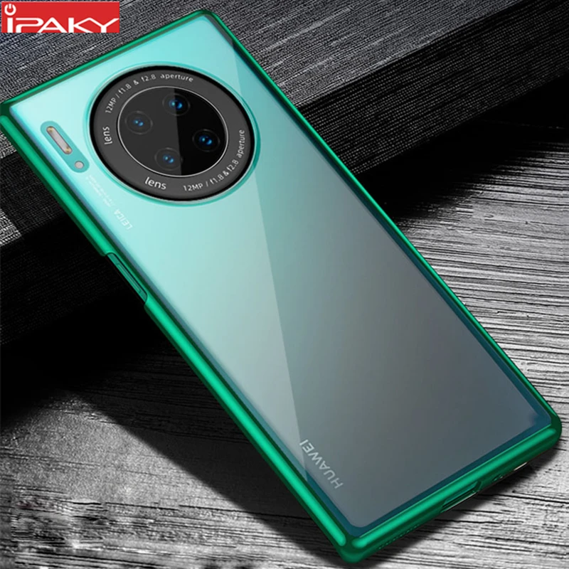 Для huawei mate 30 Чехол IPAKY Pro прозрачный Гальванизированный граница TPU + PC Гибридный