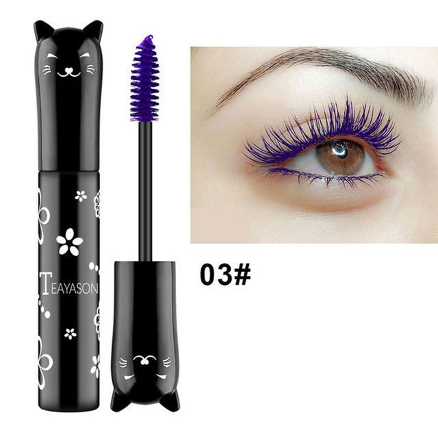 Eyes Makeup Color Mascara  Waterproof Fast Dry Cute Lengthening Curling Cosplay Purple Black White Ink  Cosmetic TSLM1