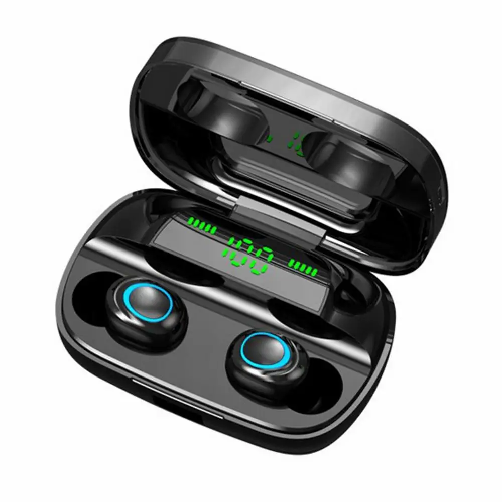 S1 5 0 Stereo Intelligent Touching Wireless Bluetooth Earbud With LED Power Display Sports Computer Games Headphone