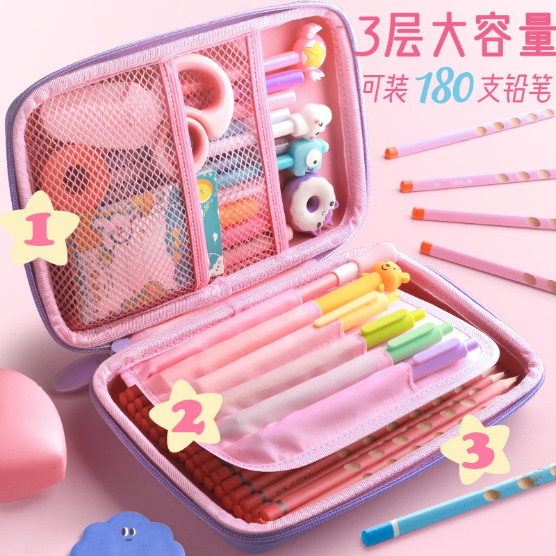 3d Pencil Case Eva Storage Box Lovely Pink Unicorn Cartoon Pen Bag For  School Girl Kawaii Stationery Gift Pouch Eraser Holder In - Pencil Cases -  AliExpress