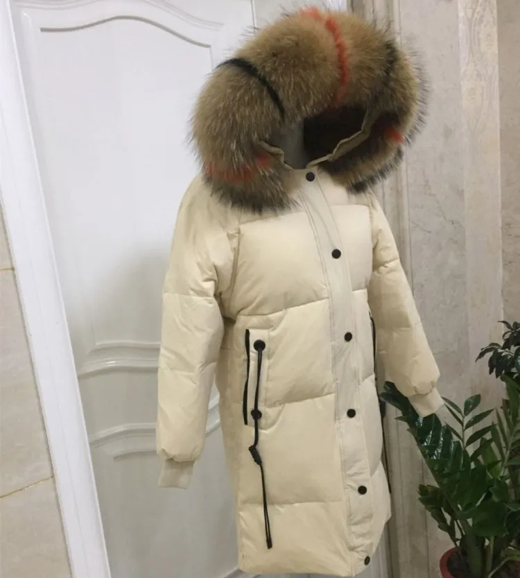 AliExpress,, стиль, пуховик средней длины, корейский стиль, ультра большой меховой воротник, Женское пальто от производителя