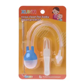 

3pcs Baby Care Set Newborn Safety Nose Cleaner Kids Vacuum Suction Nasal Aspirator Set Infants Flu Protections Accessories 63HE