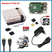 S ROBOT NESPi CASE+ Raspberry Pi 3 Model B+ Kits + 32GB SD Card + 3A Power Adapter + Heat Sink + 2 Gamepad Controller RPI54