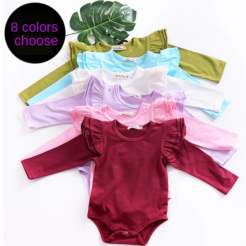 

Pure Color Toddler Girl Romper Spring Clothes Newborn Long Sleeve Kids Boys Jumpsuit Baby Girl Clothes Infant Onesies Costume