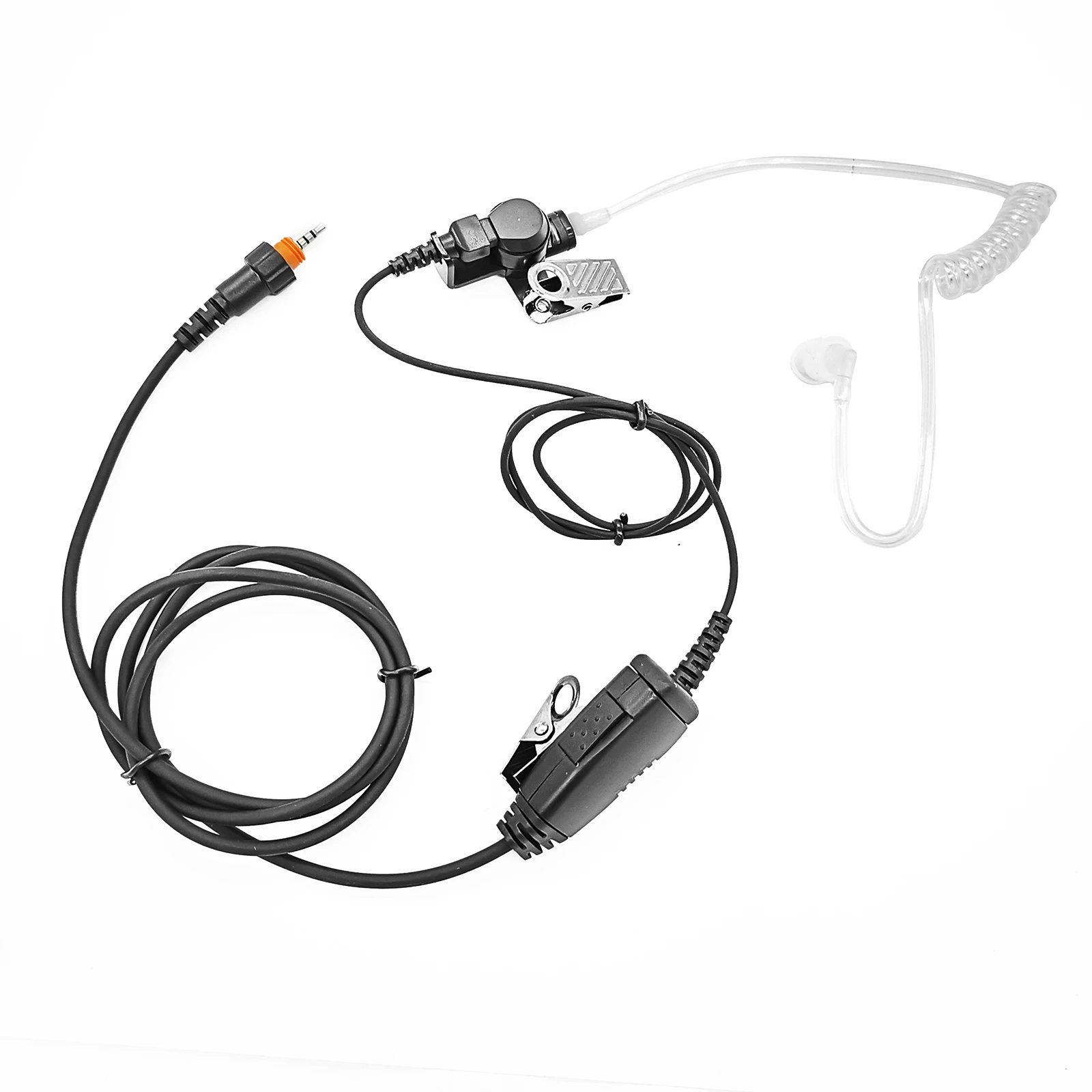 Air Tube Earpiece with PTT Mic, for Motorola Radios, CLP1010, CLP1040, CLP1060, CLP 1010, 1040, 1060, 1 Pin