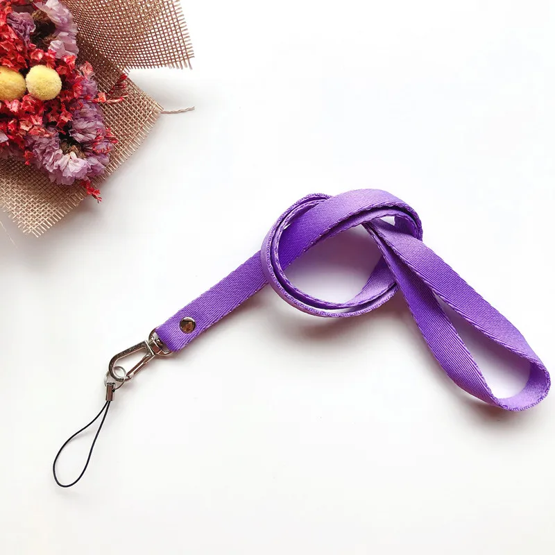 1 Piece Mobile Phone Straps Hanging Neck Rope Lanyard ID Pass Card Name Badge Holder Mobile Phone Accessories - Цвет: purple