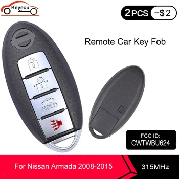 

KEYECU Smart Remote Control Key 4 Button 315MHz ID46 for Nissan Armada 2008 2009 2010 2011 2012 2013 2014 2015 FCC: CWTWBU624