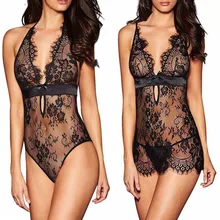 Кружевные сексуальные костюмы прозрачное белье сексуальное горячее эротичное женское белье платье "бэби долл" с открытой спиной женское белье, сексуальная ночная сорочка секс одежда