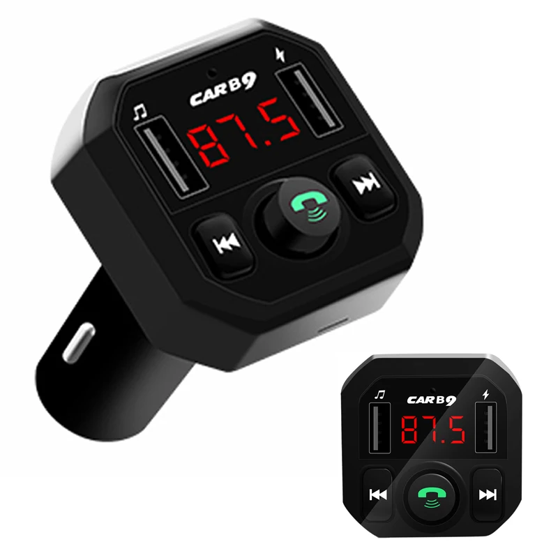 DHKEJI беспроводной fm-передатчик Bluetooth 5,0 MP3-плеер Hands-free Автомобильное быстрое зарядное устройство с двумя USB адаптер питания TF карта