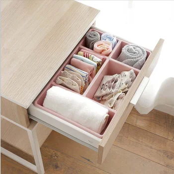

Bra Underwear Organizer Closet Storage Box Wardrobe Drawer Scarfs Socks Multi-cell Waterproof Desktop Ingredient Container Home
