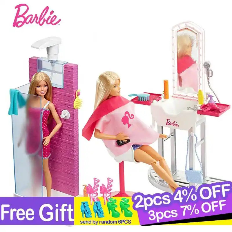 barbie and chelsea bathroom set