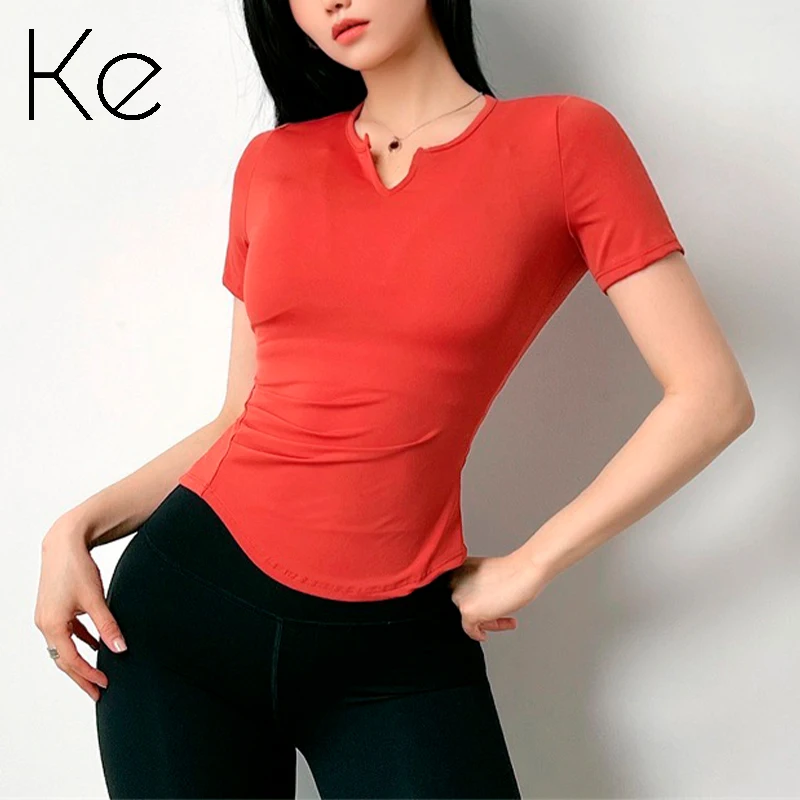 

KE Sports short-sleeved female summer quick-drying running leisure fitness training t-shirt yoga shirt thin outer wear