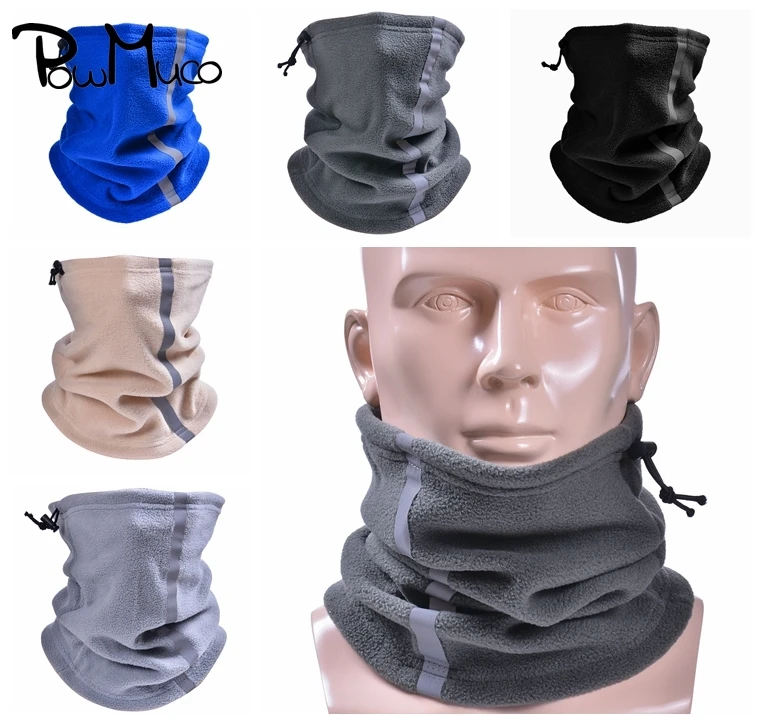 

Powmuco Winter Outdoor Sport Windproof Anti-Cold Scarves Reflective Tube Bandana Mask Soft Half Face Cover Neck Gaiter Turban