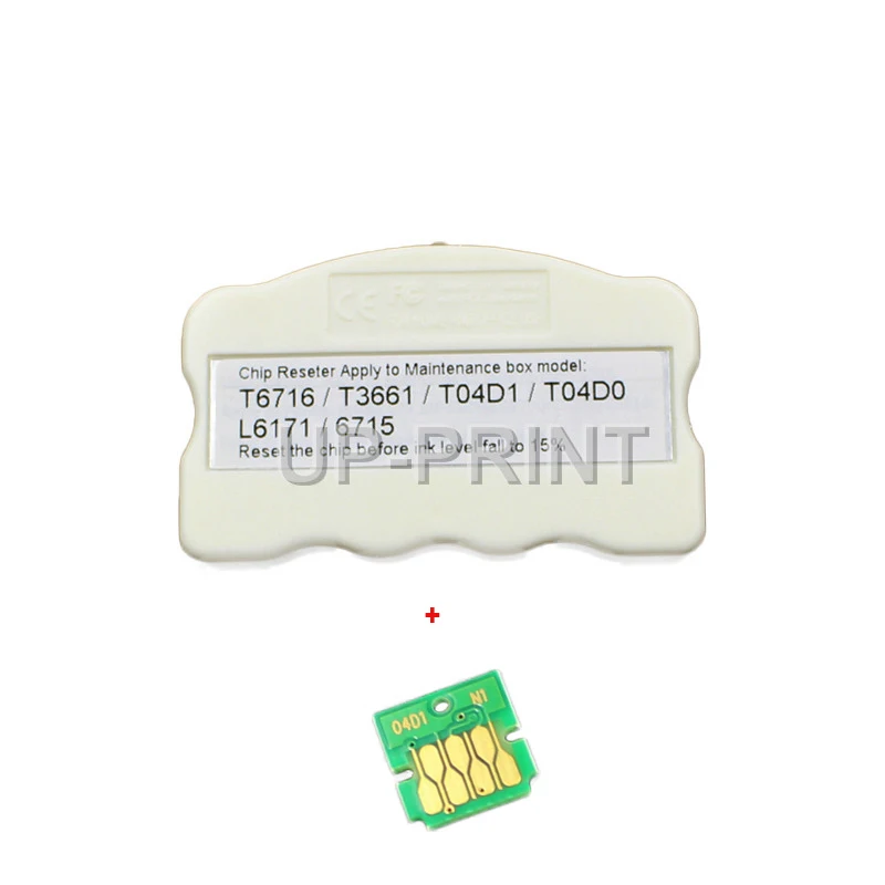 До 1 шт. T04D10 T04D1 обслуживание чернил бак чип resetter совместимый для Epson L6168 L6178 L6198 L6170 L6190 L6191 L6171 принтер