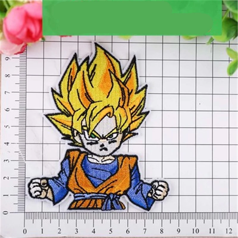 1 шт. Dragon Ball вышивка Железный на ткани патч DIY Аниме Сон Гоку косплей костюм декоративный аксессуары коллекция для мальчиков и девочек