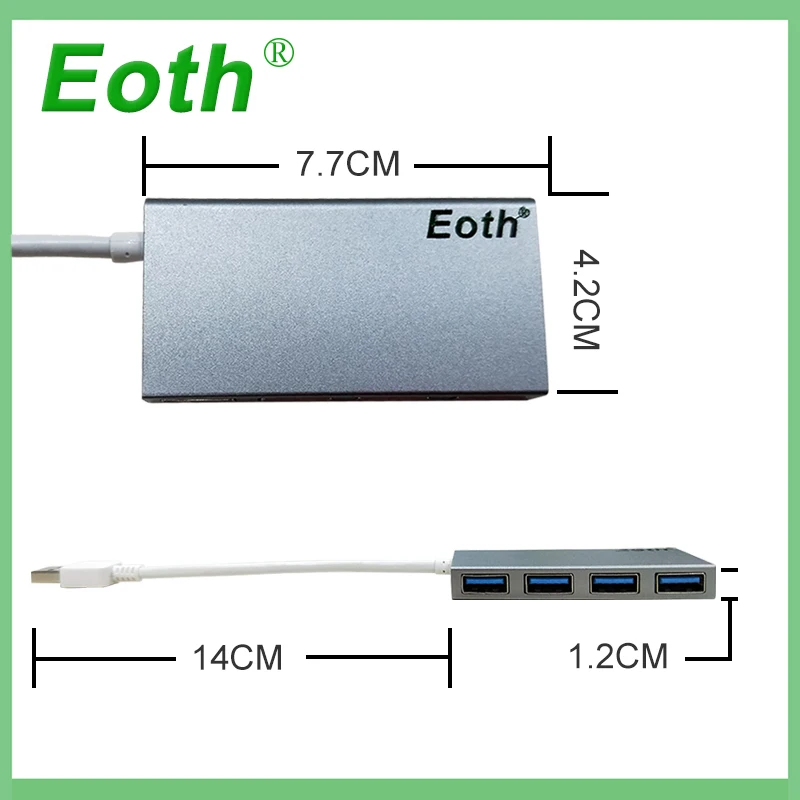 USB 3 0 hub адаптер 5 Гбит/с высокая Скорость 4 Порты и разъёмы s EOTH хорошего качества