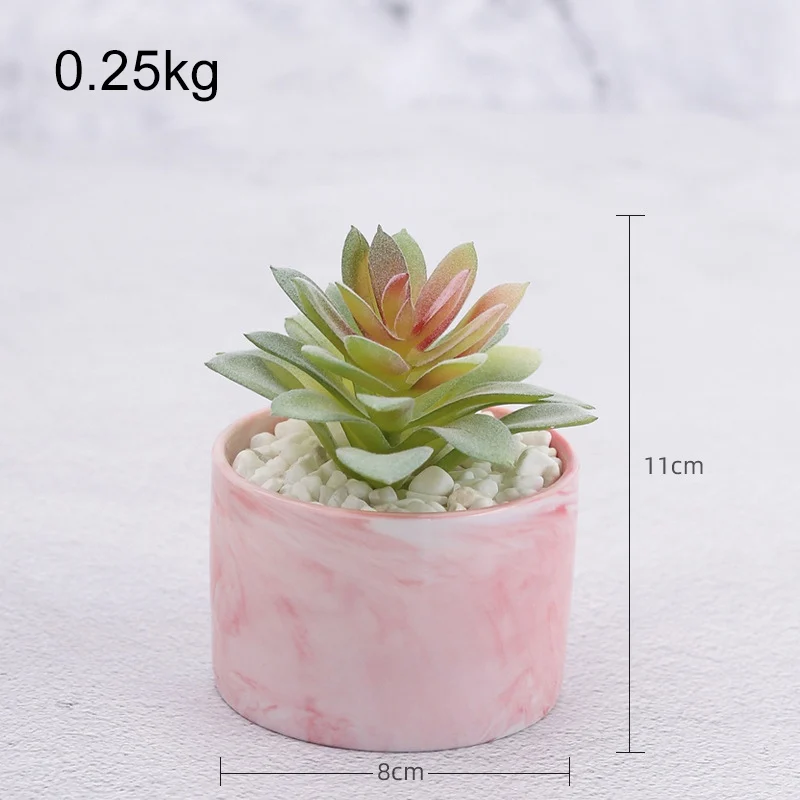 Simulation Fleshy Potted Ornaments Artificial Fake Green Plants Bonsai Home Desktop Living Room Decoration Artificial Plants Y