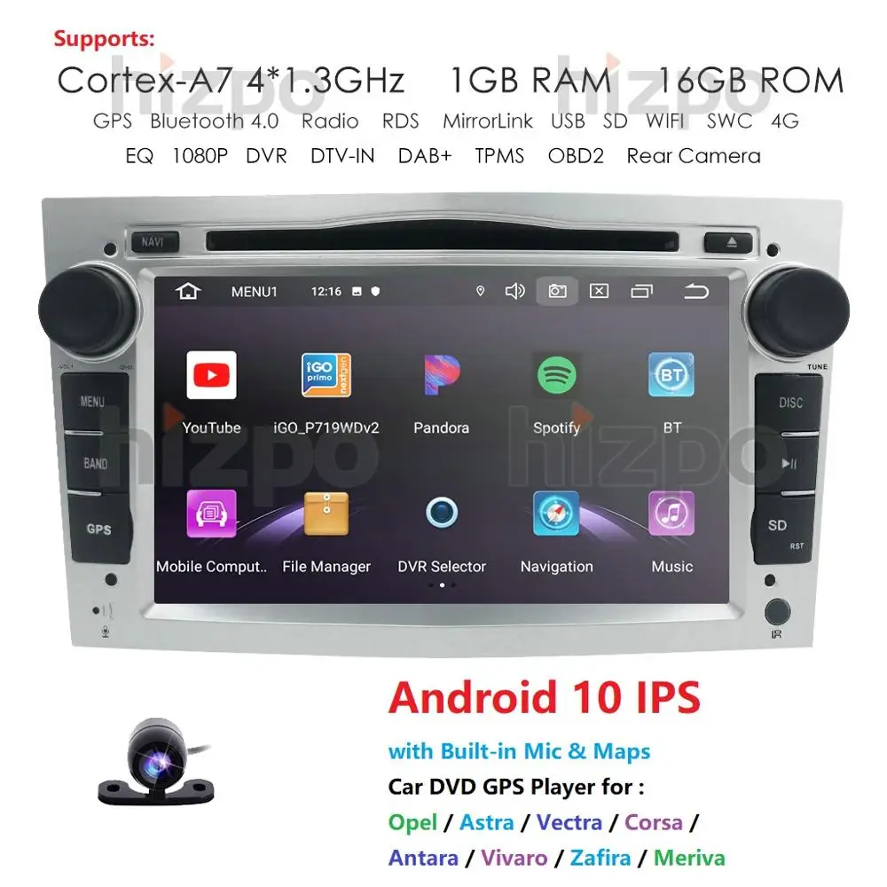 Ips 4G wifi Android 10 2 DIN Автомобильный gps для opel Vauxhall Astra H G J Vectra Antara Zafira Corsa Vivaro Meriva Veda dvd-плеер DAB