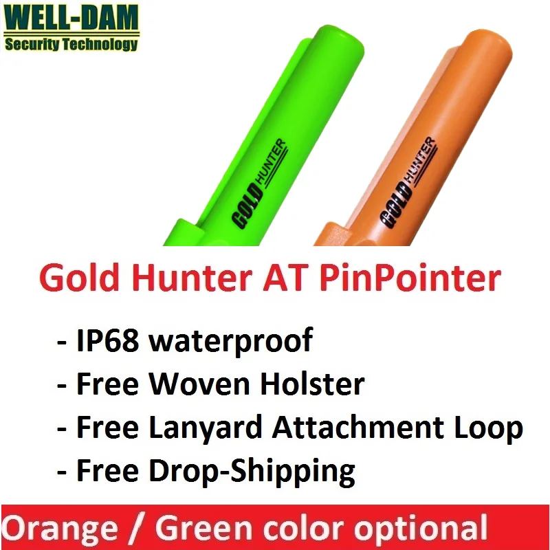 Gold Hunter AT IP68 водоотталкивающий контактный указатель Ручной металлодетектор сканер под землей датчик влажности