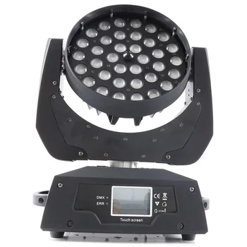 

high quality stage led zoom wash 36x12w rgbw 4in1 wash zoom moving head light flight case