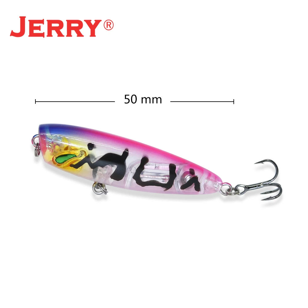 Jerry Stopper Floating Popper Artificial Topwater Bait Ultralight  Freshwater Wobbler Lure Trout Bass Perch 50mm Fishing Tackle