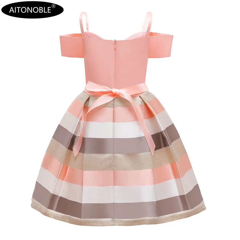 Aitonoble New Costume Christmas Dress Girl's Dress Children Skirt Cosplay Christmas For Girls With a Gift Bag
