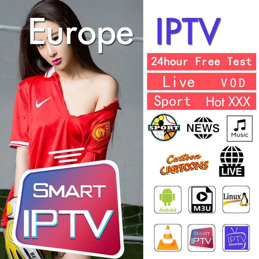 

Europe IPTV Subscription M3u IPTV xxx Spain Portugal Spanish italian polish Belgium turkish portugal UK Germany Arabic Smart tv